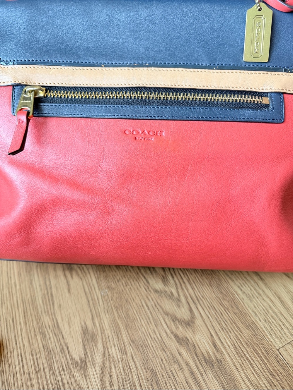 COACH Legacy Archival Leather Color-block Bag with Wallet - Picture 12 of 16